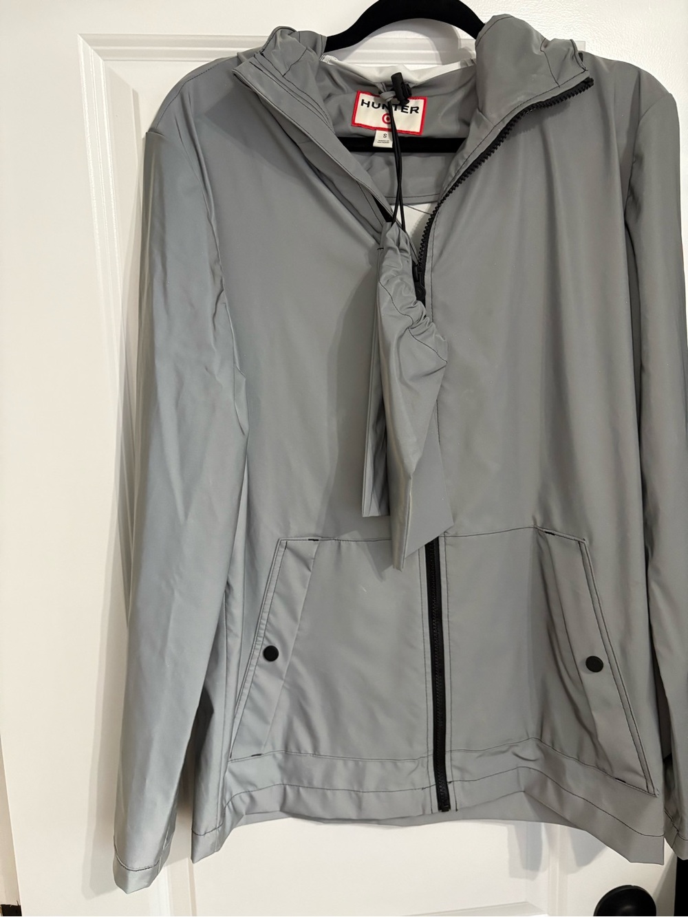Hunter/ Target Light silver  Hooded Raincoat Jacket